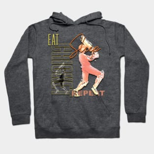 Eat sleep cricket repeat Hoodie